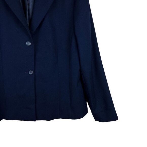 Vintage Pendleton Navy Blue 100% Virgin Wool Two Button Blazer - Picture 4 of 7